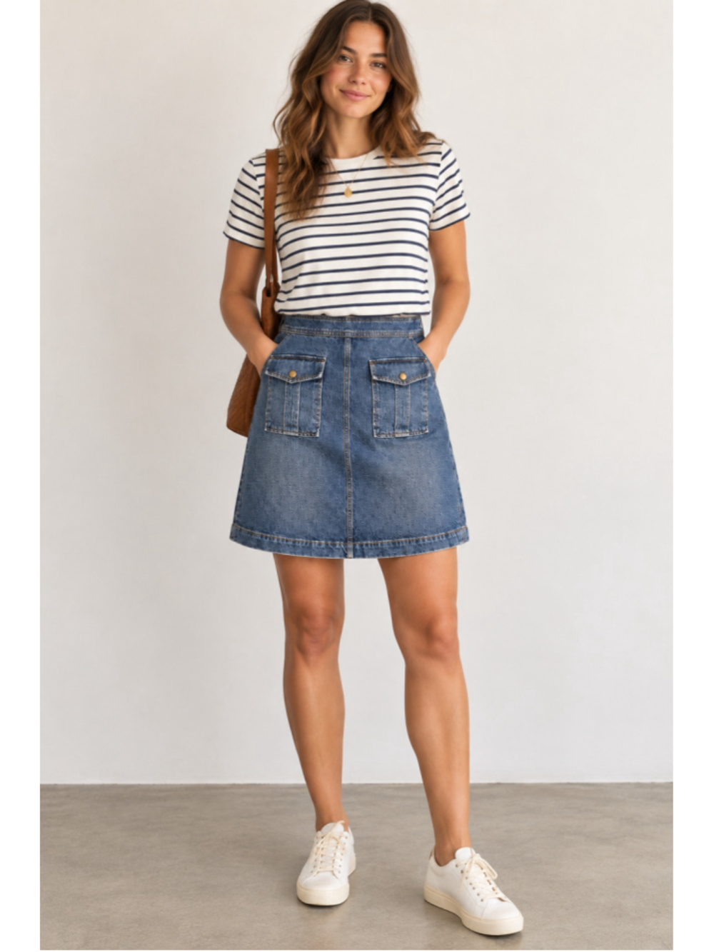 Vintage Y2K J.Crew Denim A-Line Skirt Size 27 Medium Wash Blue, size 4